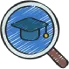 Graduation program research icon